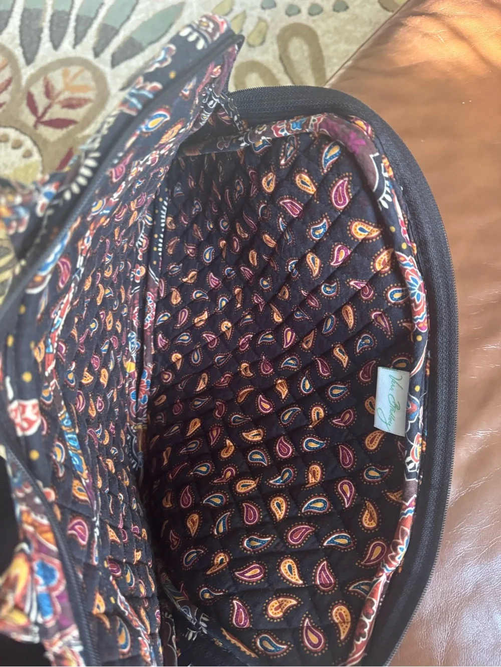 Vera Bradley Multicolor Paisley Quilted Laptop Tote